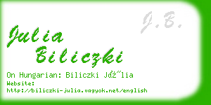 julia biliczki business card